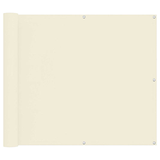 vidaXL Balcony Screen Cream 100 x 300 cm Oxford Fabric