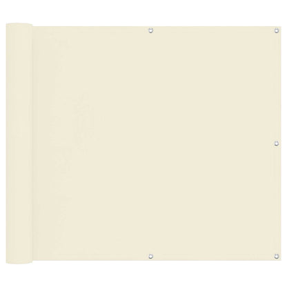 vidaXL Balcony Screen Cream 100 x 600 cm Oxford Fabric