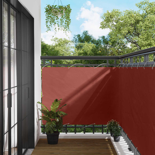vidaXL Balcony Screen Terracotta 110 x 500 cm Oxford Fabric