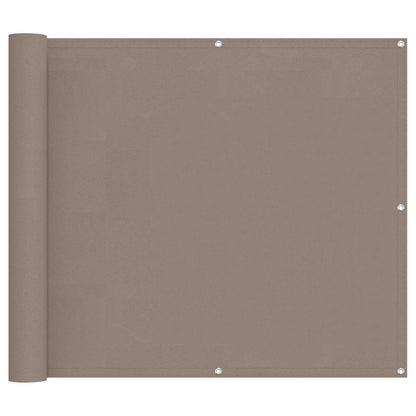 vidaXL Balcony Screen Taupe 100 x 600 cm Oxford Fabric
