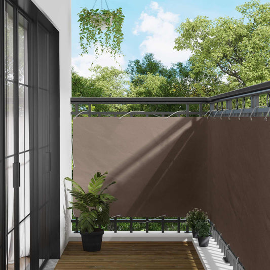 vidaXL Balcony Screen 120 x 200 cm PU coated oxford alu