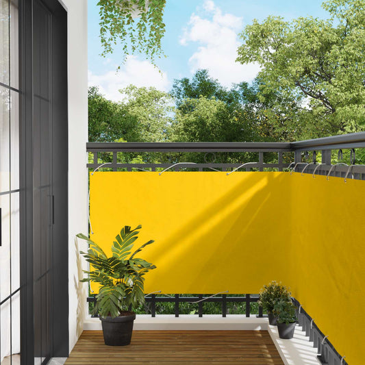 vidaXL Balcony Screen Yellow 100 x 300 cm Oxford Fabric