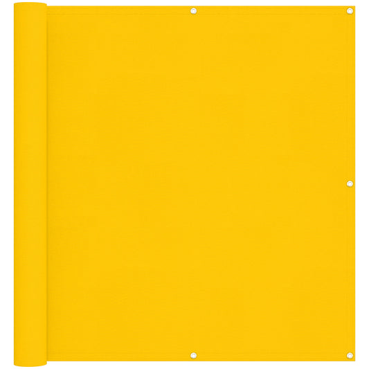 vidaXL Balcony Screen Yellow 110 x 500 cm Oxford Fabric
