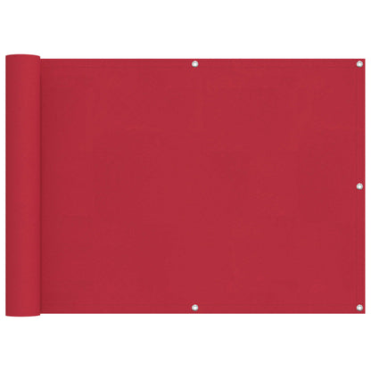 vidaXL Balcony Screen Red 75 x 200 cm PU coated oxford alu