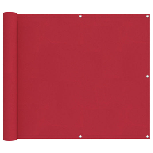 vidaXL Balcony Screen Red 100 x 600 cm Oxford Fabric