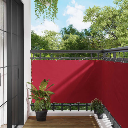 vidaXL Balcony Screen Red 100 x 1000 cm Oxford Fabric