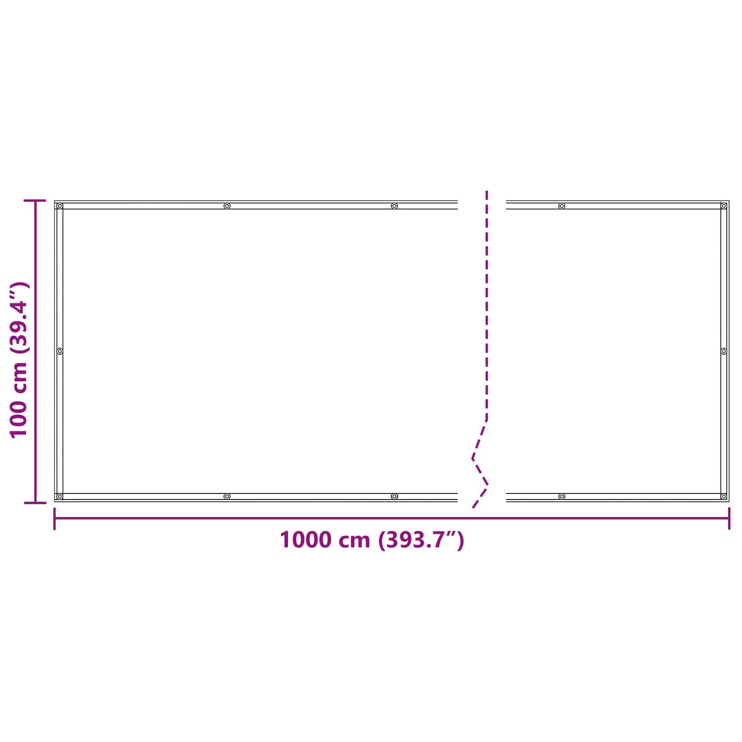 vidaXL Balcony Screen Red 100 x 1000 cm Oxford Fabric
