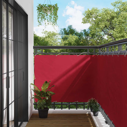 vidaXL Balcony Screen Red 110 x 300 cm Oxford Fabric