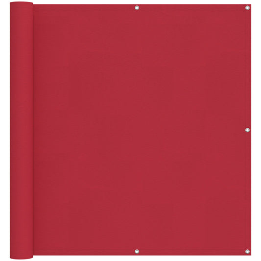 vidaXL Balcony Screen Red 110 x 400 cm Oxford Fabric