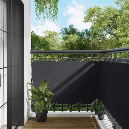 vidaXL Balcony Screen Black 100 x 400 cm Oxford Fabric