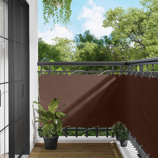vidaXL Balcony Screen Brown 90 x 200 cm Oxford Fabric