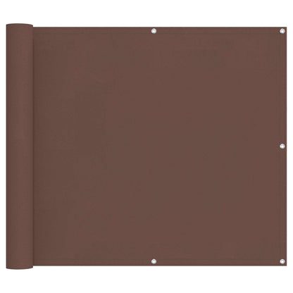vidaXL Balcony Screen Brown 100 x 400 cm Oxford Fabric