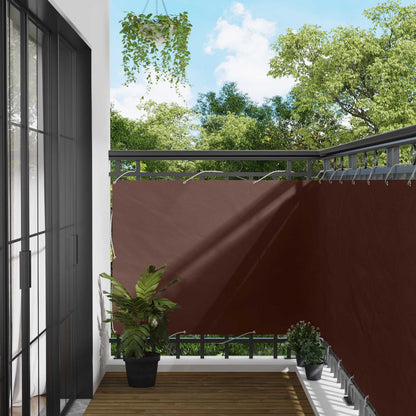 vidaXL Balcony Screen Brown 110 x 200 cm Oxford Fabric