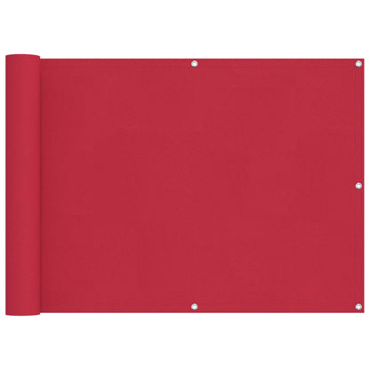 vidaXL Balcony Screen Burgundy 75 x 700 cm PU coated oxford alu
