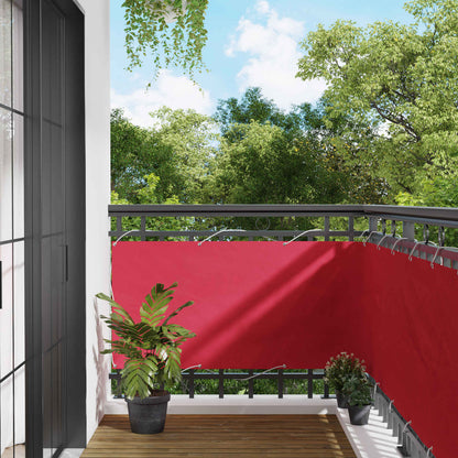 vidaXL Balcony Screen Burgundy 75 x 1000 cm PU coated oxford alu