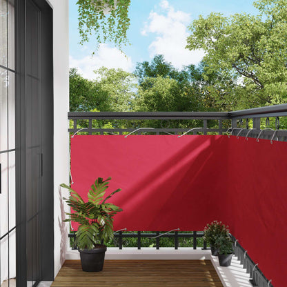 vidaXL Balcony Screen Burgundy 90 x 1000 cm PU coated oxford alu