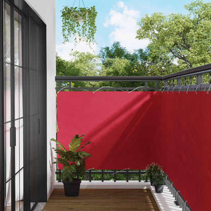 vidaXL Balcony Screen Burgundy 120 x 300 cm PU coated oxford alu