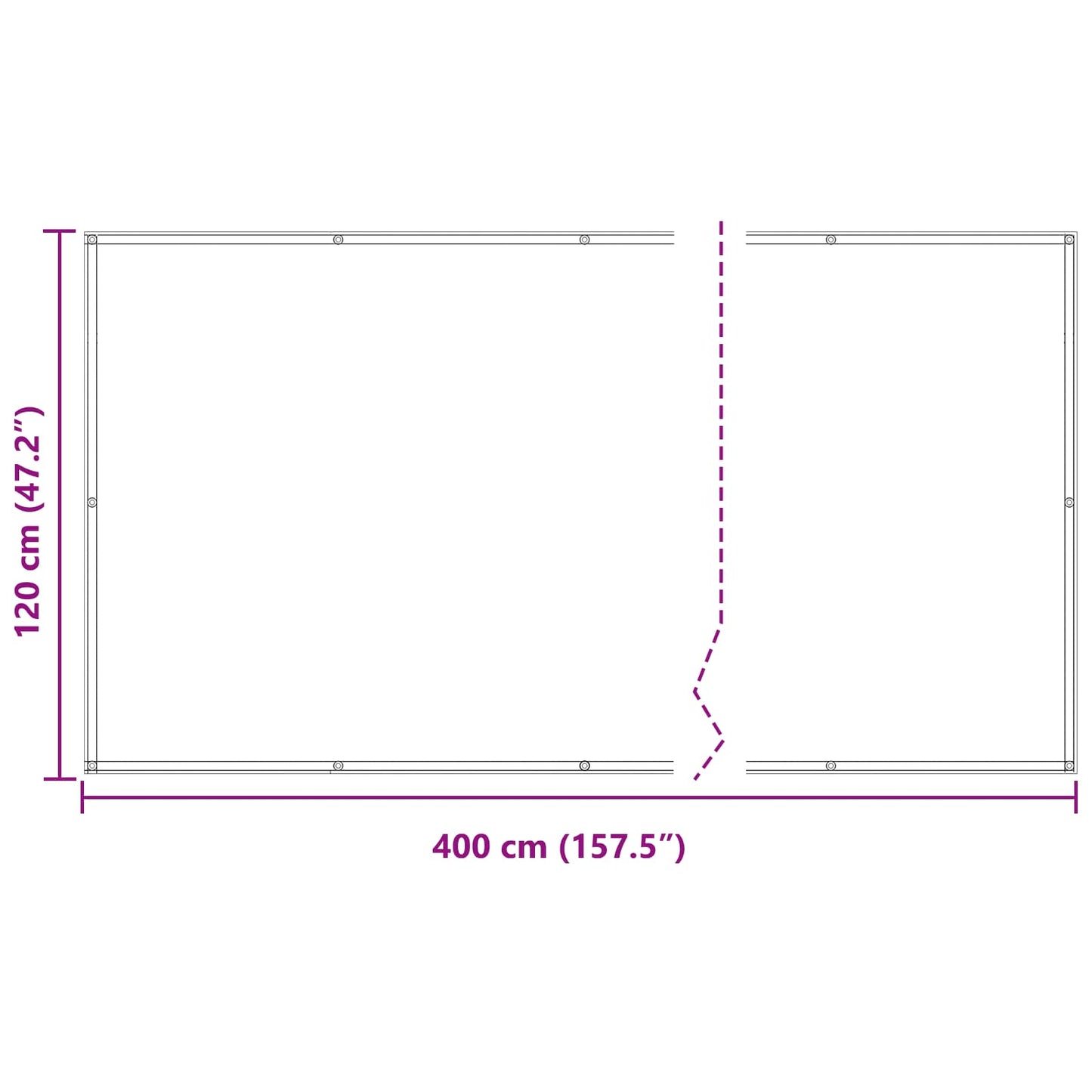 vidaXL Balcony Screen Burgundy 120 x 400 cm PU coated oxford alu