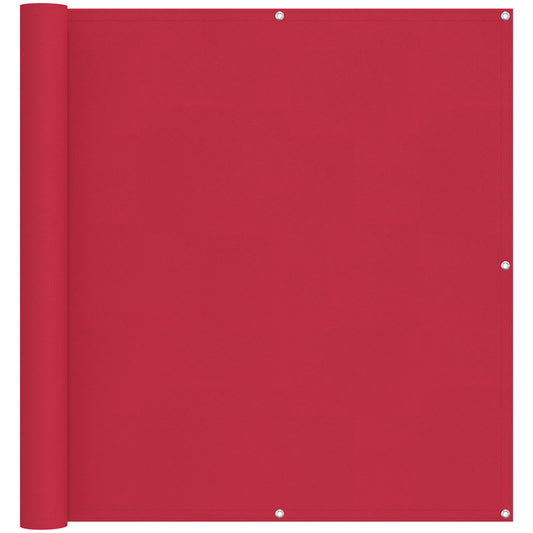 vidaXL Balcony Screen Burgundy 120 x 500 cm PU coated oxford alu