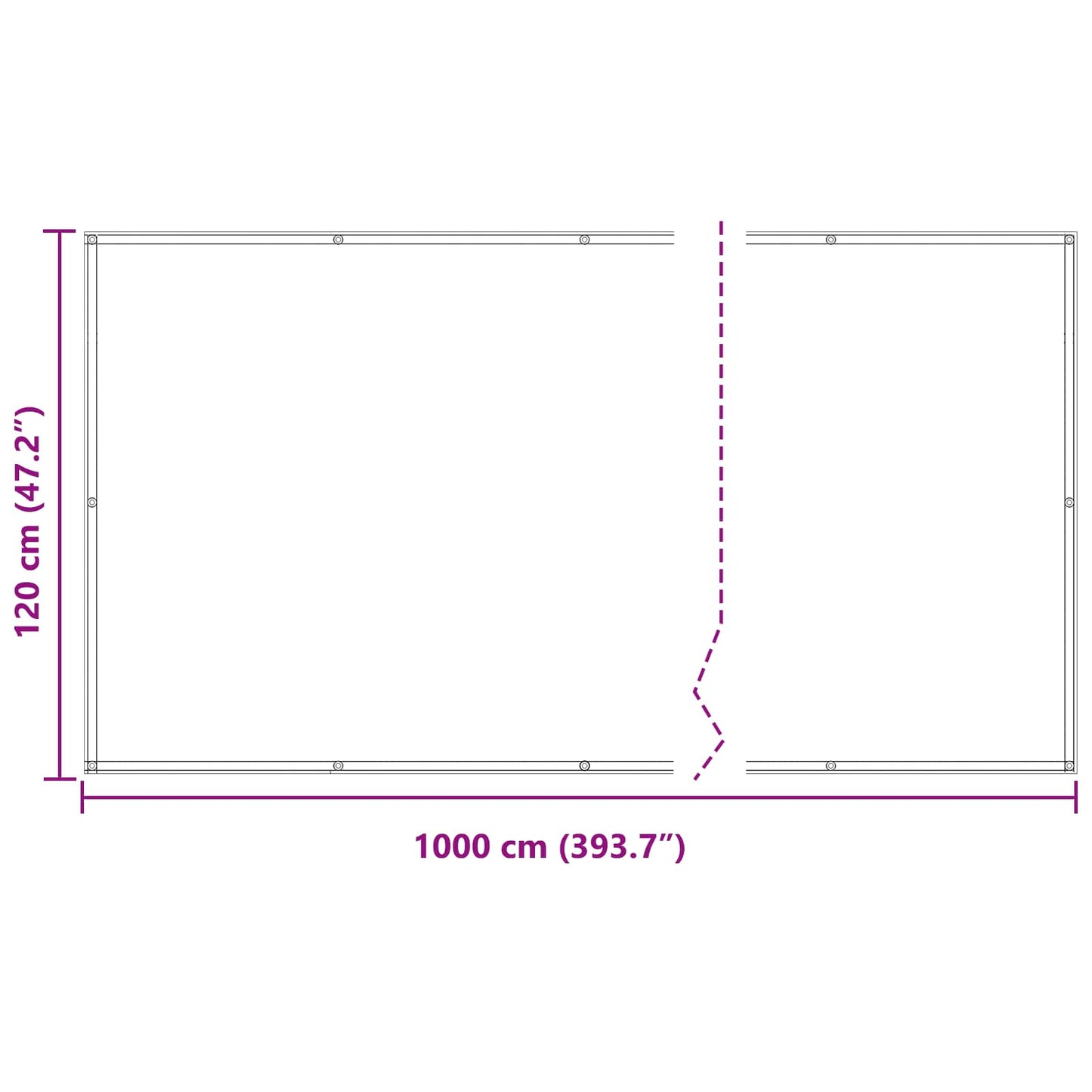 vidaXL Balcony Screen Burgundy 120 x 1000 cm PU coated oxford alu