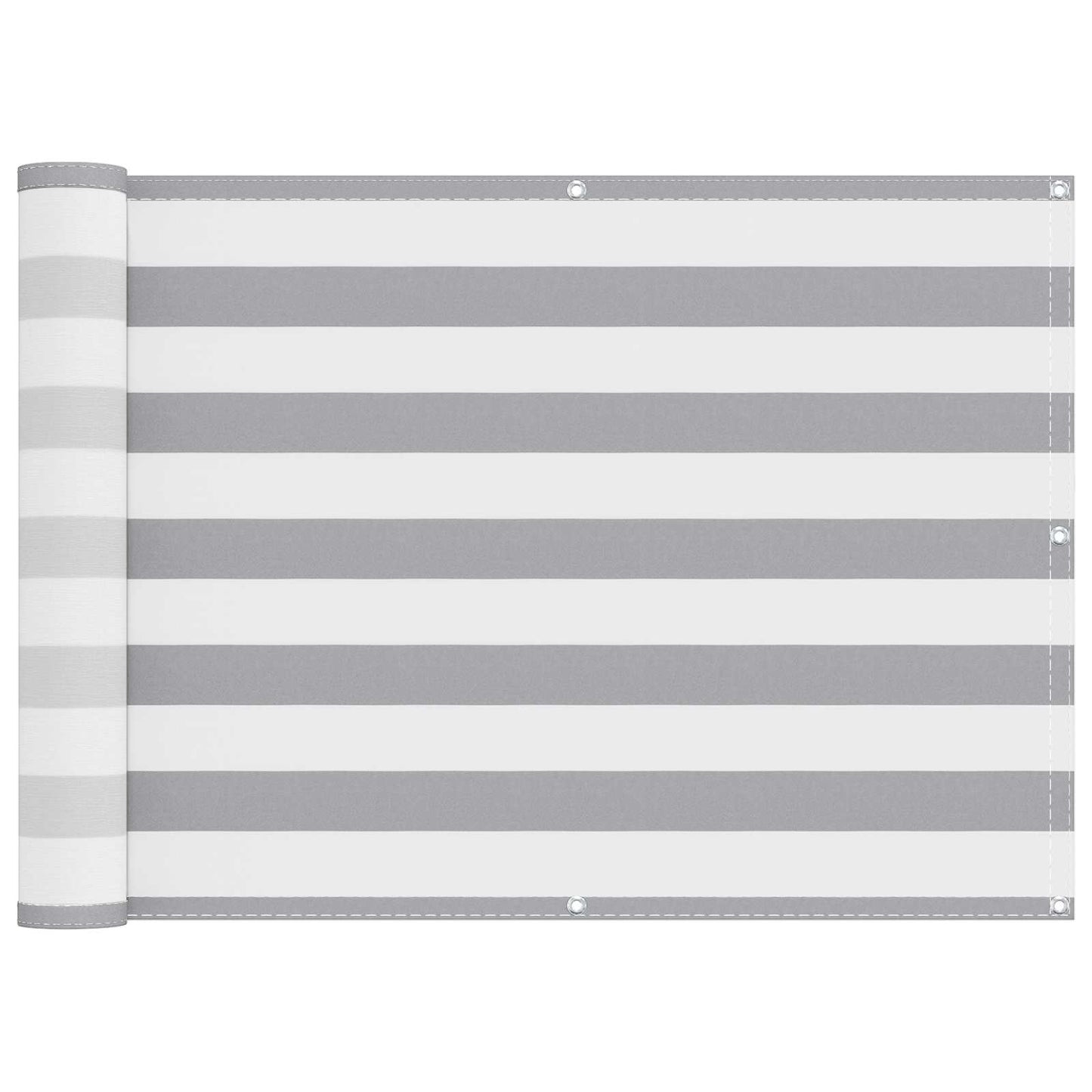 vidaXL Balcony Screen Light Grey and White 75 x 600 cm