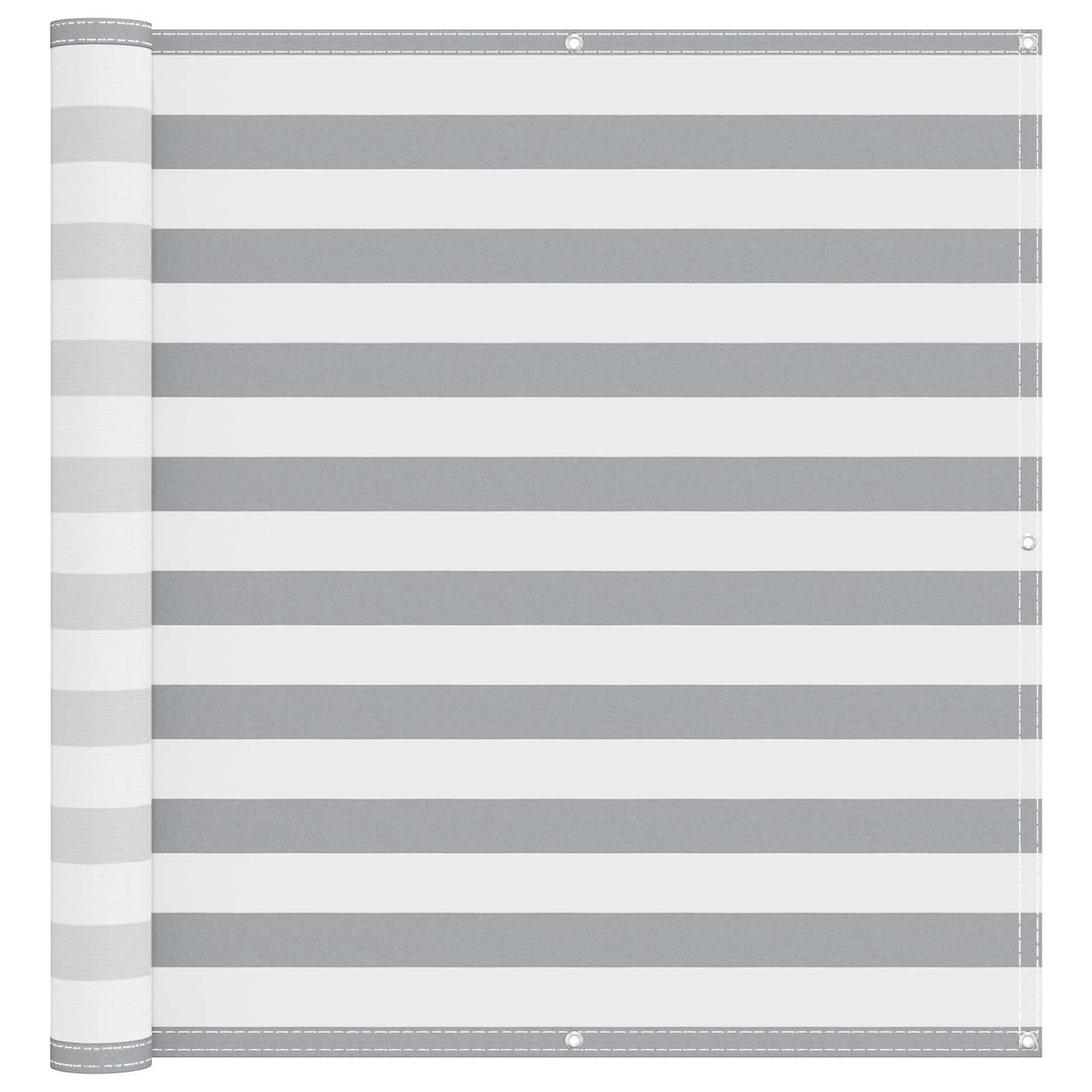 vidaXL Balcony Screen Light Grey and White 110 x 500 cm Oxford Fabric