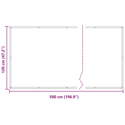 vidaXL Balcony Screen Light Grey and White 120 x 500 cm