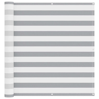 vidaXL Balcony Screen Light Grey and White 120 x 600 cm