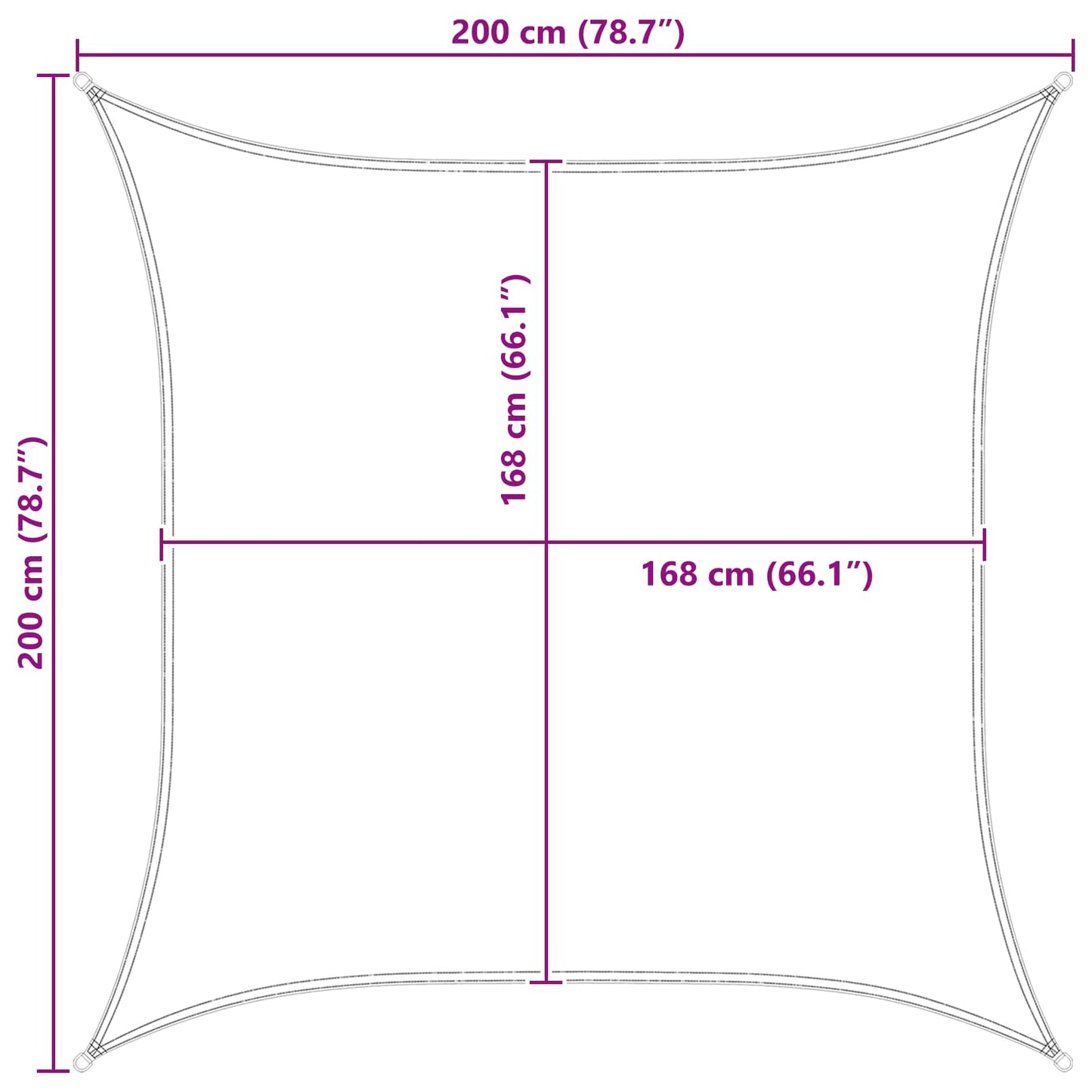 vidaXL Sun Shade Sail Orange and Brown 2 x 2 m 100% Polyester Oxford