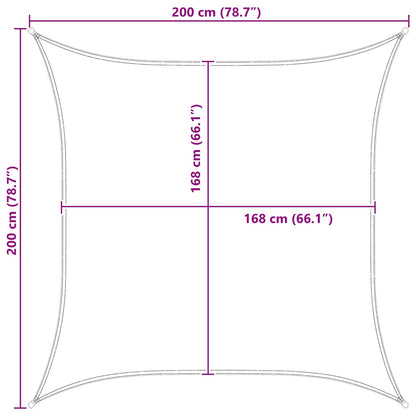 vidaXL Sun Shade Sail Orange and Brown 2 x 2 m 100% Polyester Oxford