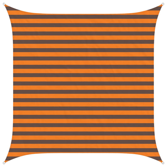 vidaXL Sun Shade Sail Orange and Brown 2.5 x 2.5 m