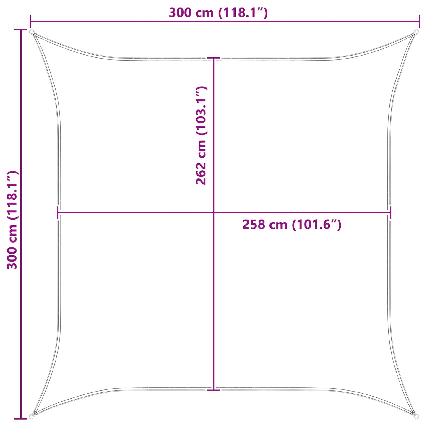 vidaXL Sun Shade Sail Orange and Brown 3 x 3 m 100% Polyester Oxford