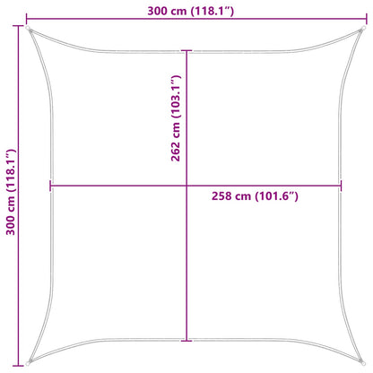vidaXL Sun Shade Sail Orange and Brown 3 x 3 m 100% Polyester Oxford