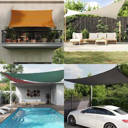 vidaXL Sun Shade Sail Orange and Brown 3.6 x 3.6 m