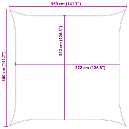 vidaXL Sun Shade Sail Orange and Brown 3.6 x 3.6 m