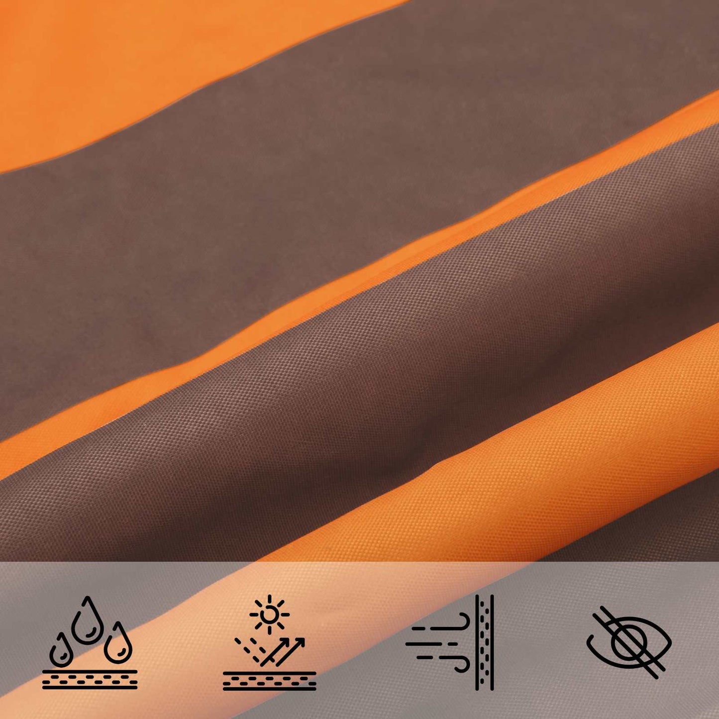 vidaXL Sun Shade Sail Orange and Brown 4 x 4 m 100% Polyester Oxford