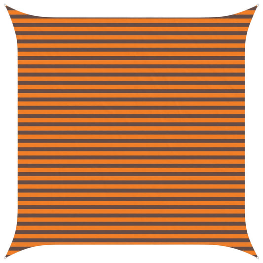 vidaXL Sun Shade Sail Orange and Brown 4 x 4 m 100% Polyester Oxford
