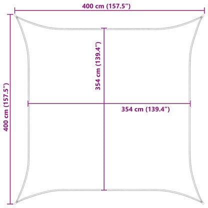 vidaXL Sun Shade Sail Orange and Brown 4 x 4 m 100% Polyester Oxford