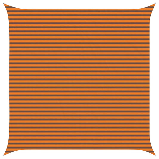 vidaXL Sun Shade Sail Orange and Brown 5 x 5 m 100% Polyester Oxford