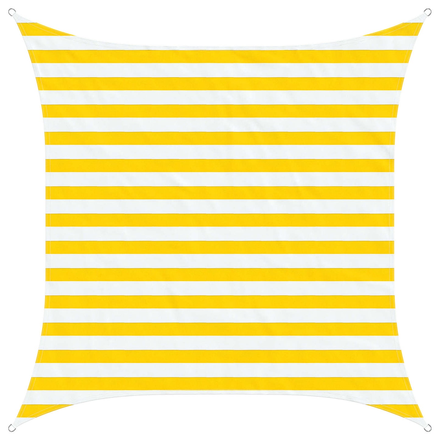 vidaXL Sun Shade Sail Yellow and White 2 x 2 m 100% Polyester Oxford