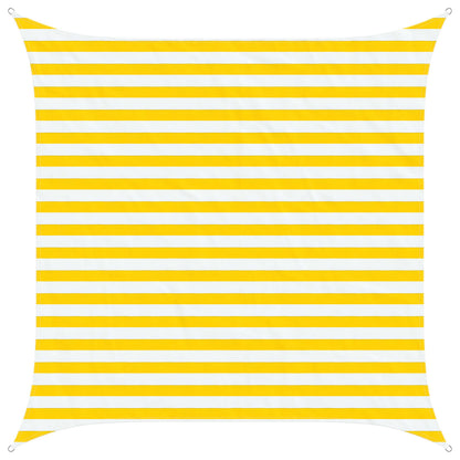 vidaXL Sun Shade Sail Yellow and White 2.5 x 2.5 m
