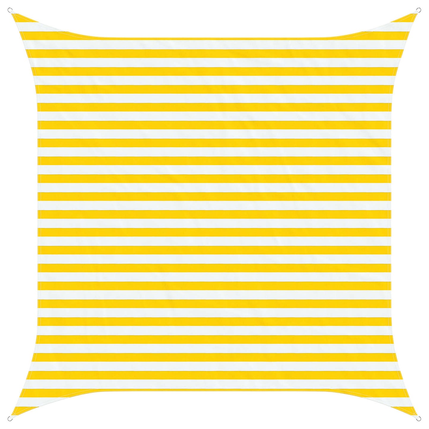 vidaXL Sun Shade Sail Yellow and White 3 x 3 m 100% Polyester Oxford