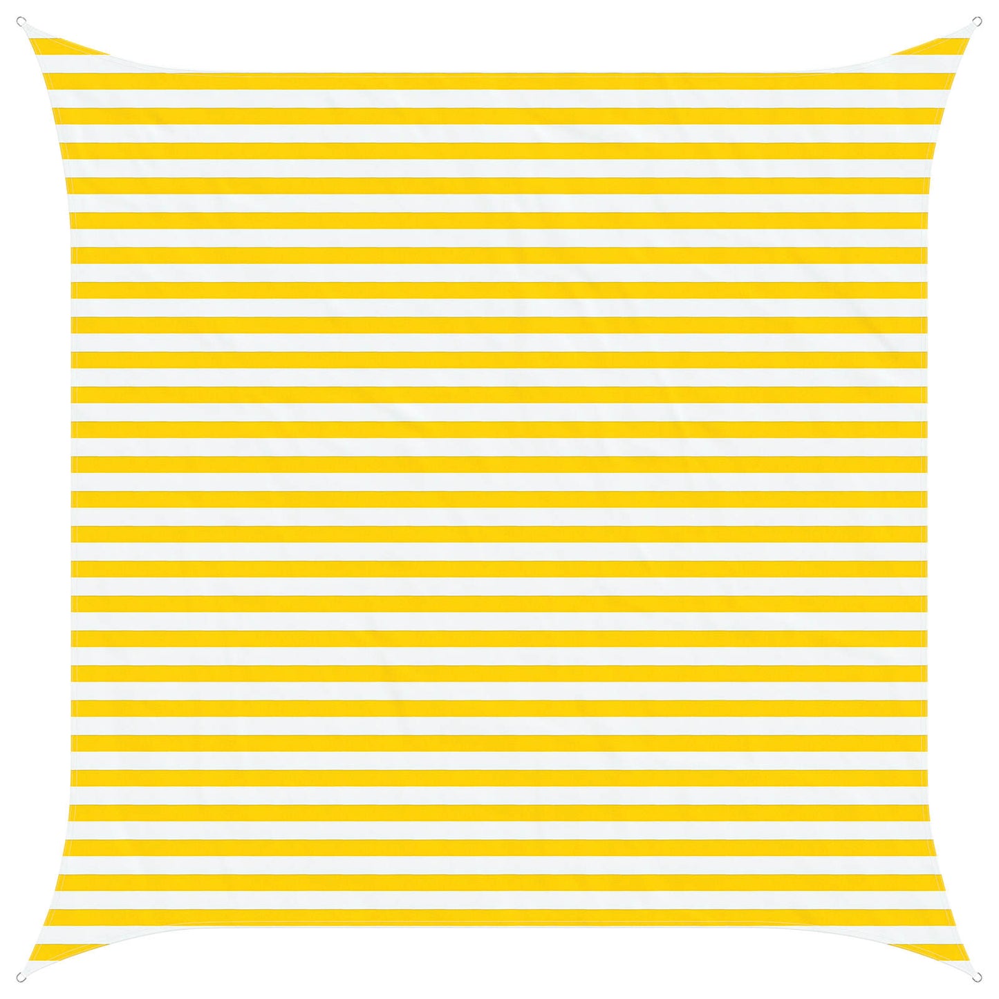 vidaXL Sun Shade Sail Yellow and White 3.6 x 3.6 m