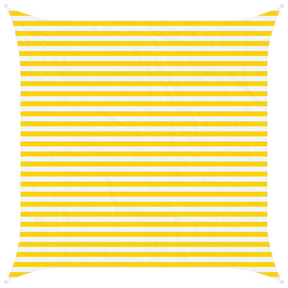vidaXL Sun Shade Sail Yellow and White 3.6 x 3.6 m