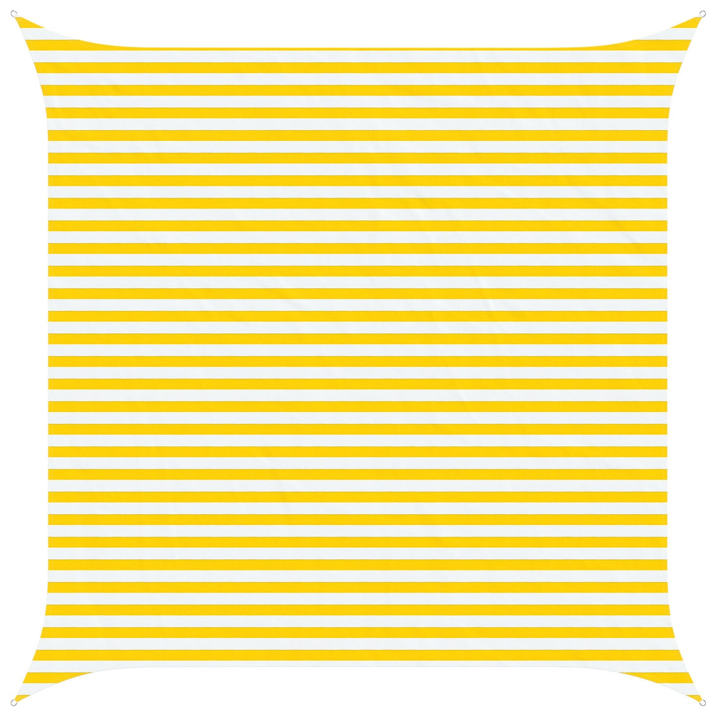 vidaXL Sun Shade Sail Yellow and White 4 x 4 m 100% Polyester Oxford