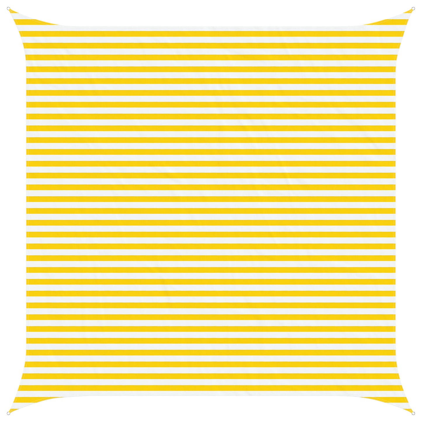 vidaXL Sun Shade Sail Yellow and White 4.5 x 4.5 m
