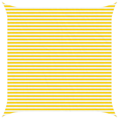 vidaXL Sun Shade Sail Yellow and White 4.5 x 4.5 m