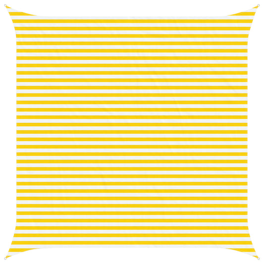 vidaXL Sun Shade Sail Yellow and White 4.5 x 4.5 m