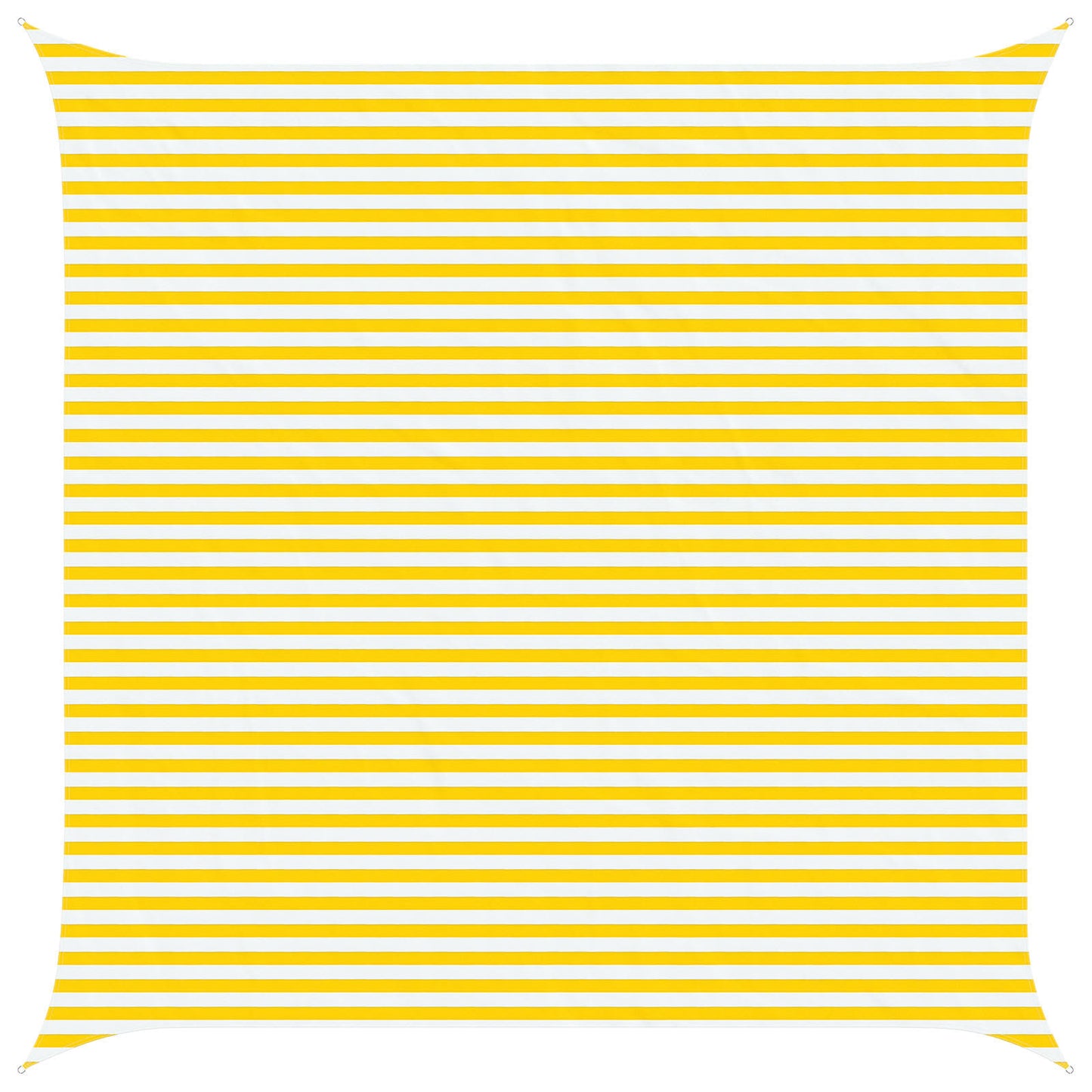 vidaXL Sun Shade Sail Yellow and White 5 x 5 m 100% Polyester Oxford