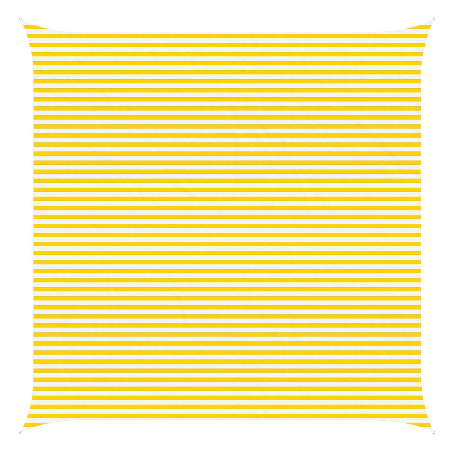 vidaXL Sun Shade Sail Yellow and White 6 x 6 m 100% Polyester Oxford
